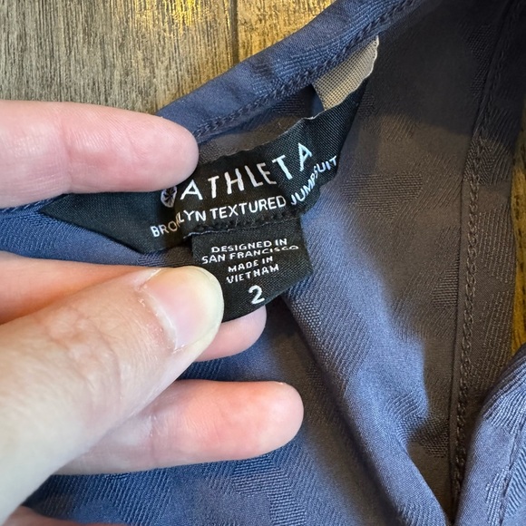 Athleta Brooklyn Textured Jumpsuit- Medieval Violet Leopard- Size 2 - Picture 6 of 8